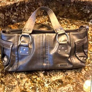 Metallic gray Kenneth Cole purse